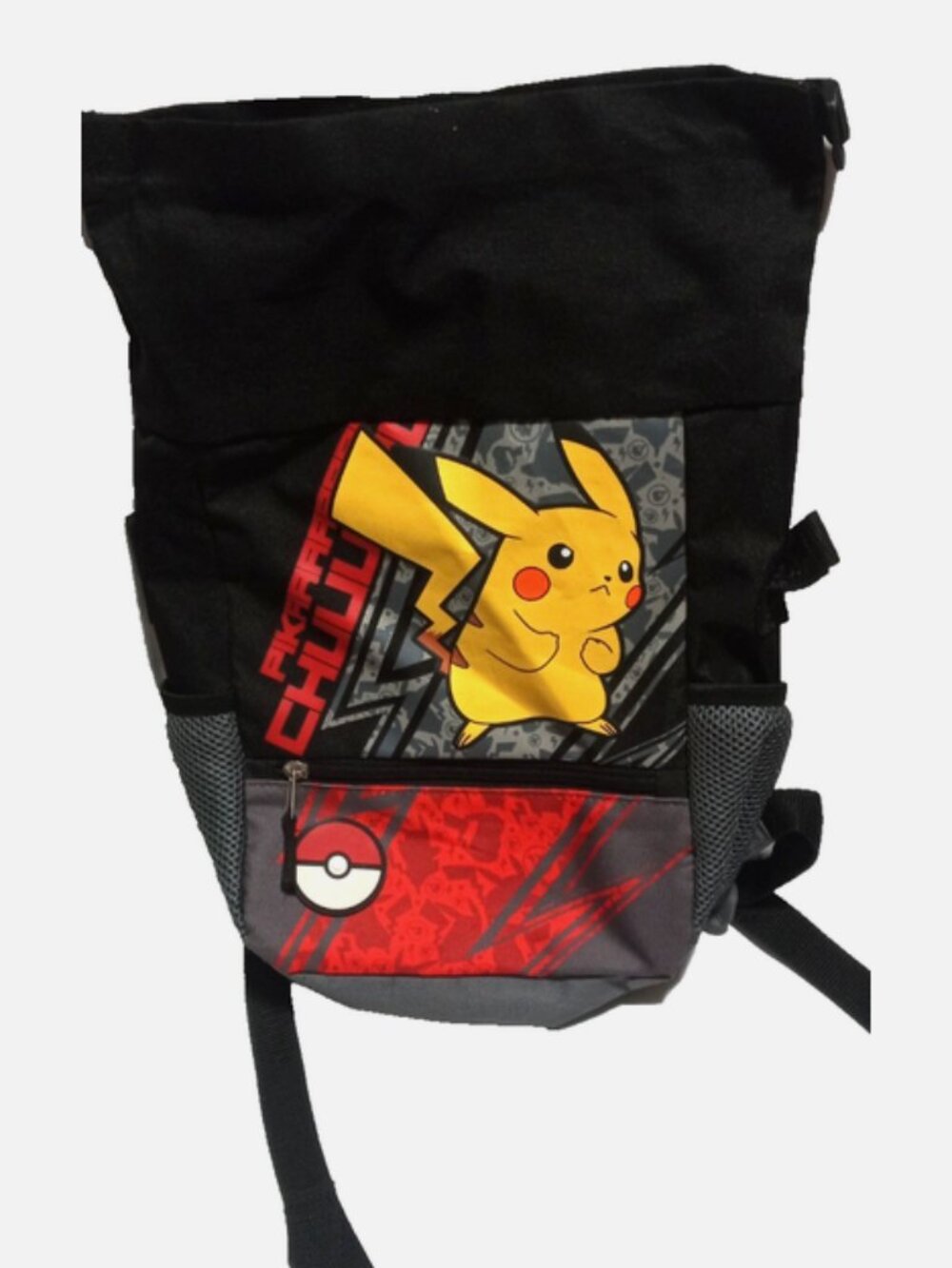 Bioworld Pokémon Pikachu Kids Roll Top Backpack School Bag 2019 Licensed
